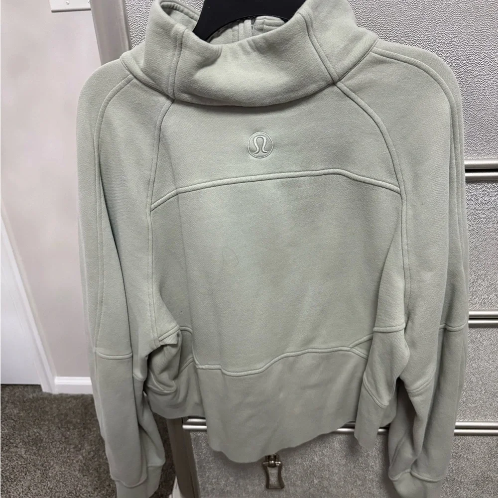Lululemon Scuba Oversized Funnel-Neck Half Zip Jade Grey XL/XXL - Picture 6 of 6
